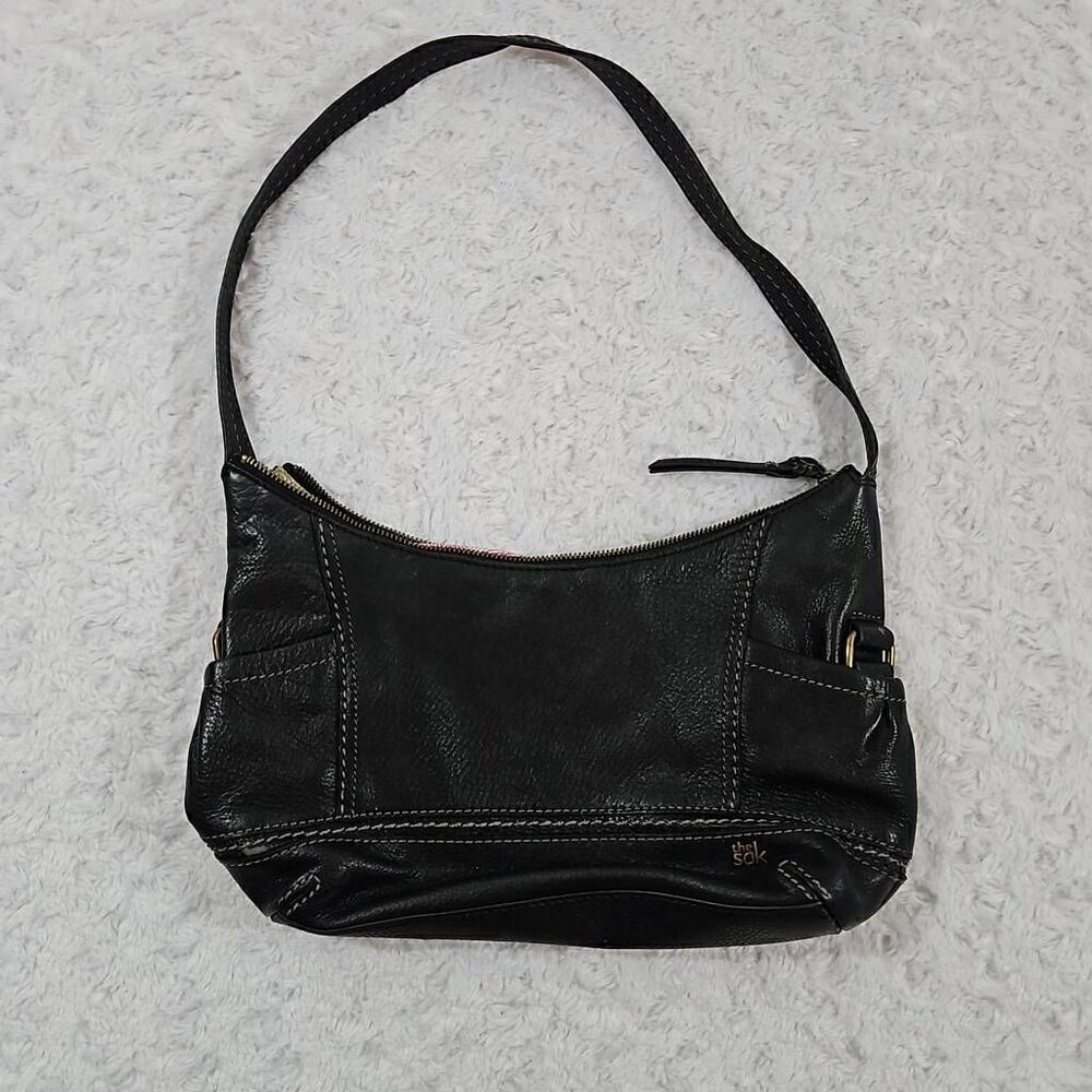 The Sak ‘Kendra’ Black Leather Soft Hobo Shoulder Bag Vegan Leather - Picture 1 of 14
